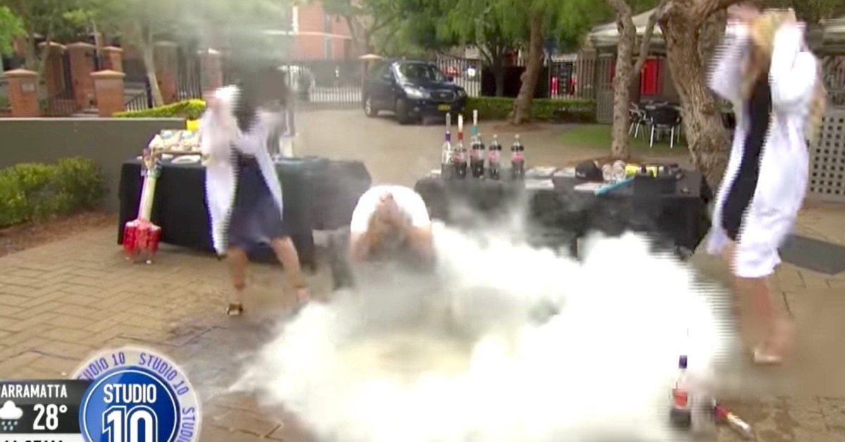 mark_e_wallace's tweet photo. Liquid Nitrogen Experiment Almost Goes Horribly Wrong On Live TV https://t.co/iD3g6RdJTp https://t.co/A8V3q4jnFq