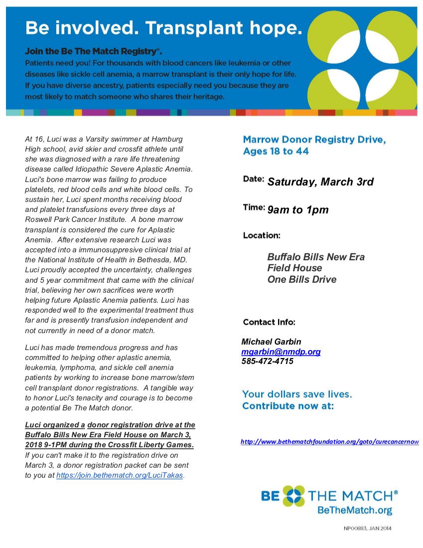 LeilonD's tweet image. Please consider helping this family. Donor registration drive March 3rd New Era Field. #onebuffalo #bethematch