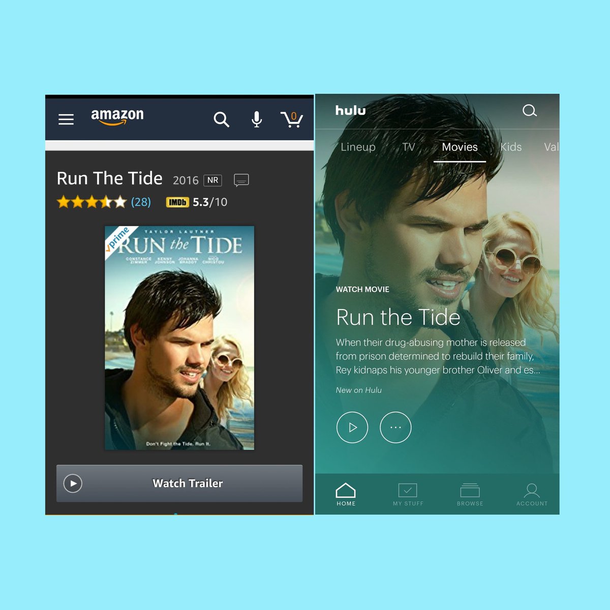 LautieforLife's tweet photo. Run The Tide is available for streaming on @hulu and @amazon please go check it out, the movie is incredible. It's touching, heart breaking and moving. You can also find it on DVD, iTunes, Google play, and vudu. #runthetide https://t.co/NaCC27Jfy3
