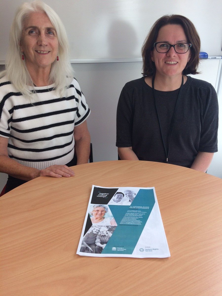 SeniorsRights's tweet photo. Seniors Rights Victoria professionals are looking forward to presenting at the 5th National Elder Abuse Conference being hosted by @Seniors_Rights Sharing knowledge and working #togethermakingchange to stop #elderabuse #empowerolderpeople https://t.co/swdQAinMaW