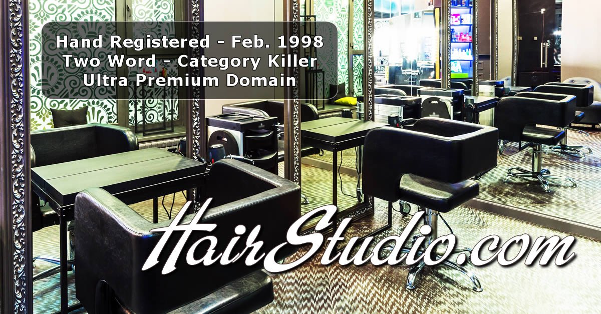 HairStudio·com on sale @ flippa.com/5677308 #HairStudios #Hairstudio #Haircuts #HairSalon #hair #hairstylists #barbers #style #luxury #HairProducts #SalonEquipment #HairDresser #Fashion #HairStyles #domainnames #domains #forsale