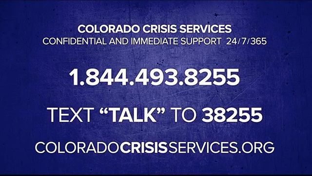 9NEWS's tweet photo. Our hearts are heavy today. If you need to talk to someone, please contact Colorado Crisis Services.⠀
⠀
#9NEWS #Crisis #CrisisServices #mentalhealth #mentalhealthawareness https://t.co/oF7qkzT474 https://t.co/vixbbAnQwH