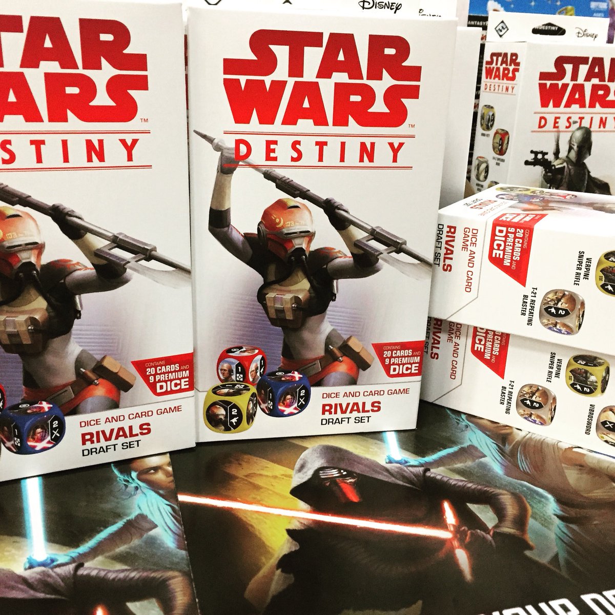 EKComics's tweet photo. Anyone else excited about the #Rivals draft set?! Available Thursday, draft Saturday and Monday. #StarWarsDestiny #rivalsdraft #ekcomicsandgames #StarWars https://t.co/pnTHYC1cE8