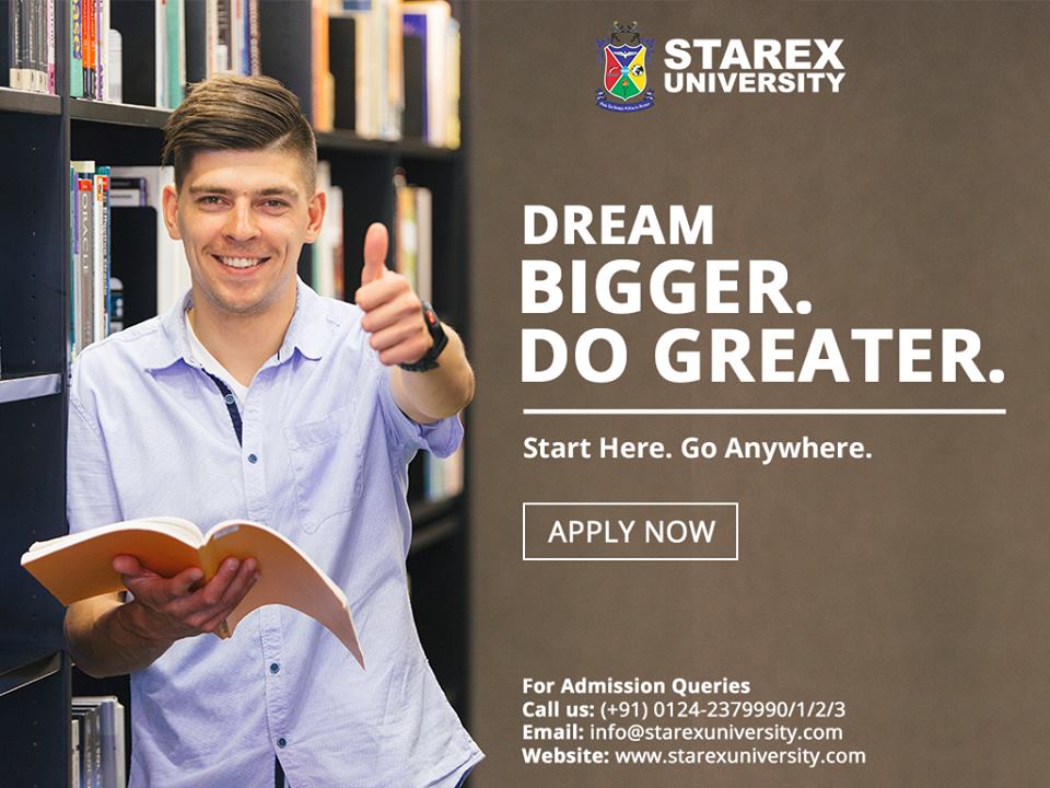 StarexUni's tweet photo. Starex University committed to provide the best technical and professional education to society and inculcate the ability of logical thinking, peaceful co-existence amongst the masses.
Join us now https://t.co/DeqJIc3dGu
#education #study #learning #career #possibilities #goal https://t.co/HPsApU4Udn