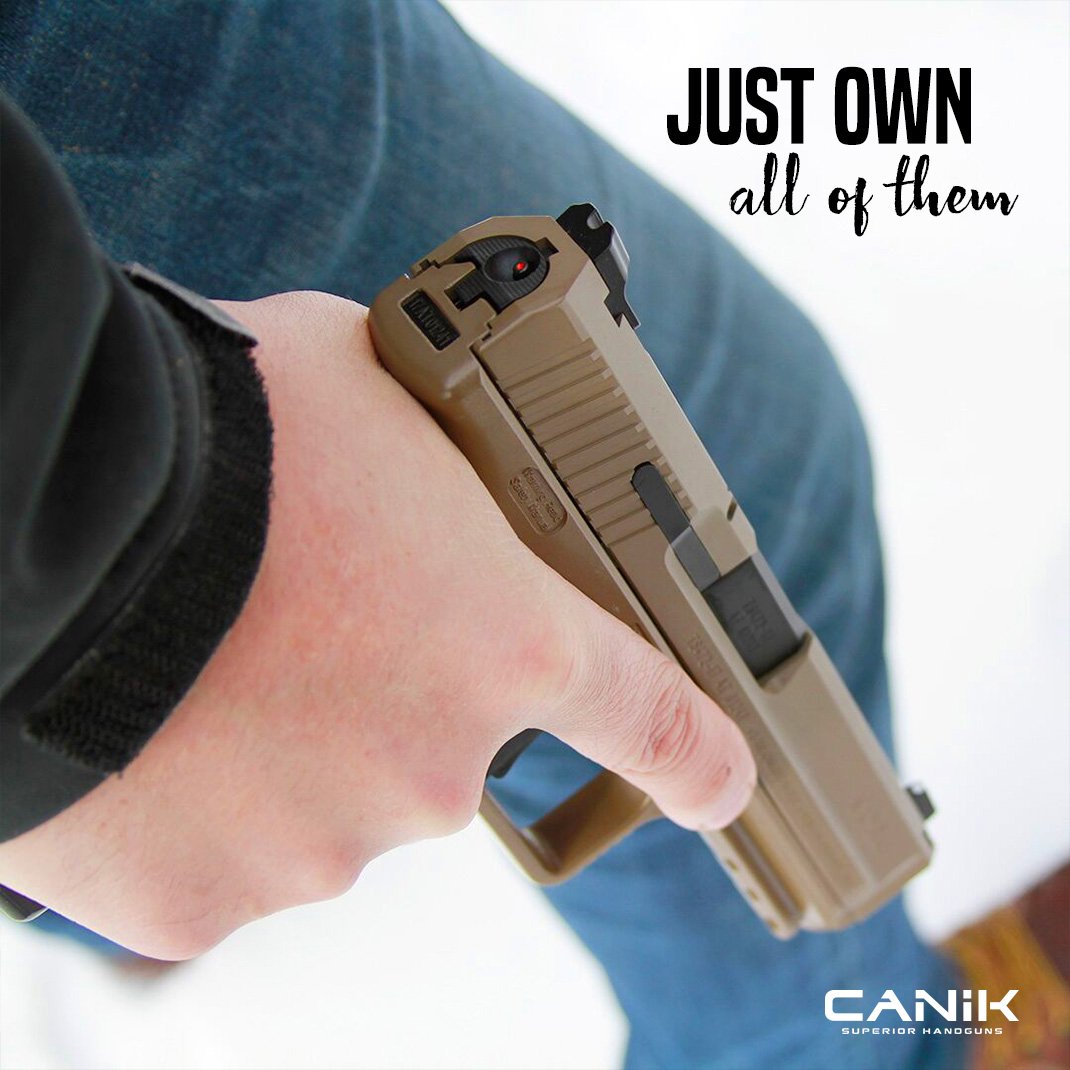 canikarms's tweet photo. If you are not sure about which one you should own, own them by one by! Hangisine sahip olacağına karar veremiyorsan, hepsine teker teker sahip ol #tp9sa #tp9 #canikarms #canikusa #centuryarms #weaponsdaily #handgun #gunshow #photogun #firearm #special #9mm https://t.co/GUz63HvPeO