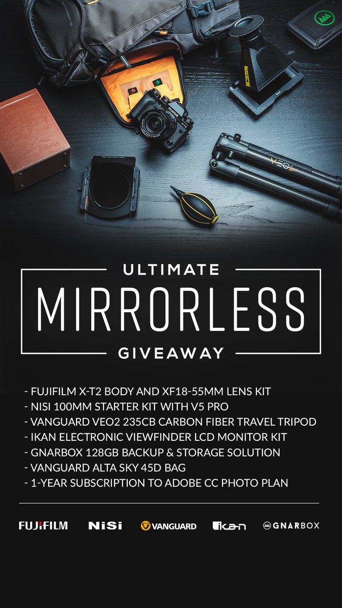 VanguardPhoto's tweet image. Soooo... this just happened. $5K in prizes and tons of ways for you to enter the #ultimatemirrorlessgiveaway VISIT: ultimatemirrorlessgiveaway.com #mirrorless #photography