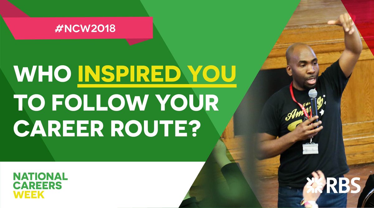 Take a moment to stop and reflect.  
Who inspired you to follow your career route? 
A teacher, leader, family member, friend or colleague?
Share your story and inspire others for #NCW2018