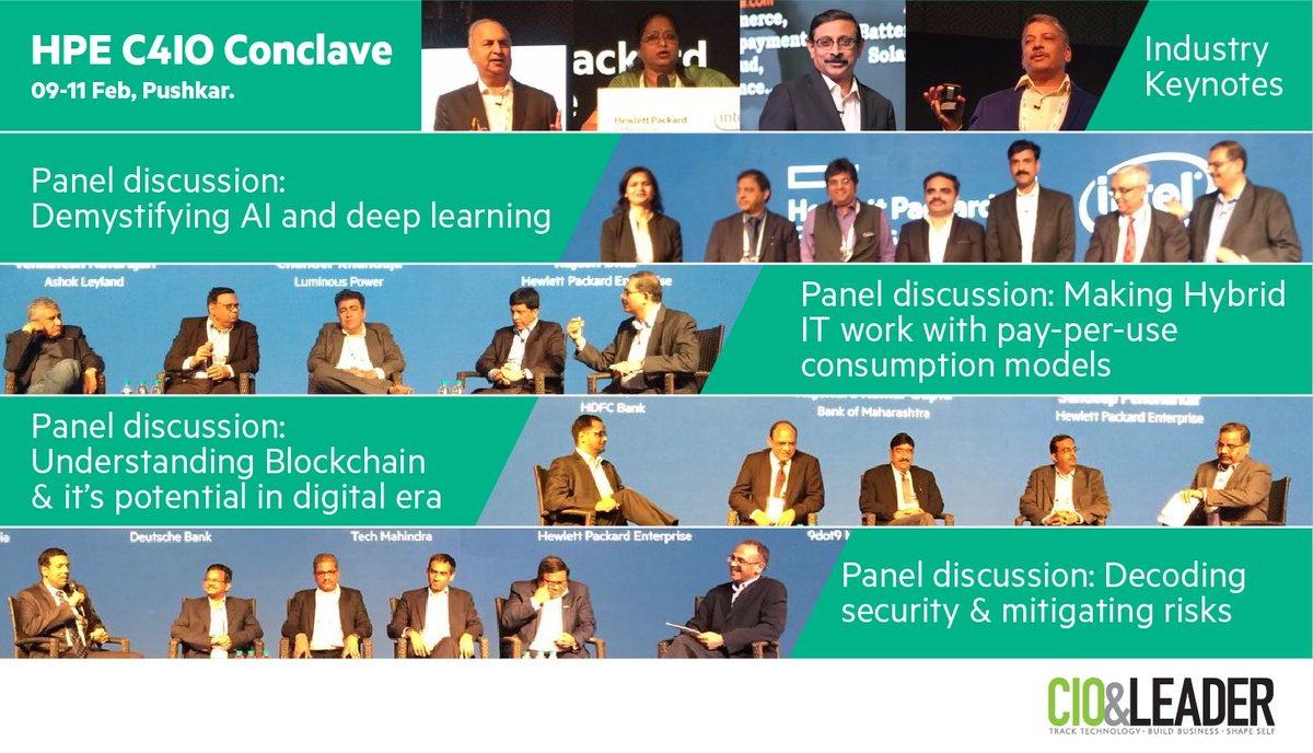 cioandleader's tweet photo. #HPEC4IO 10th edition witnessed some marquee CIOs as Speakers and Delegates, we would like to thank our speakers, delegates and HPE team in making it a success! @BarunLala @rajeshdhar2111 @vijitbanthia @srihari_g @rohitbhat07 https://t.co/sX3Co5bfUM