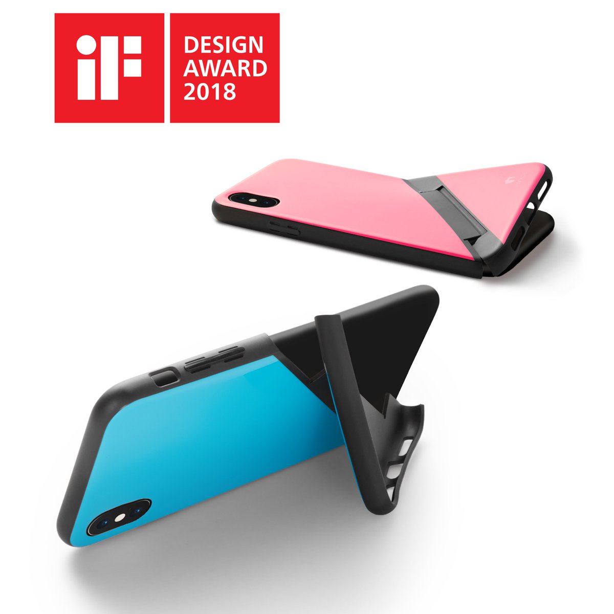 SB_SELECTION's tweet photo. 🎊iF DESIGN AWARD 2018受賞🎊
#SoftBankSELECTION より2製品が受賞㊗️

折り曲げてスタンドに。 機能性とデザイン性を兼ね備えた背面ケース
SoftBank SELECTION #INVOL Stand for #iPhoneX
▶https://t.co/01N9SpfUR8 

#ifdesignaward https://t.co/XxogFoYy61