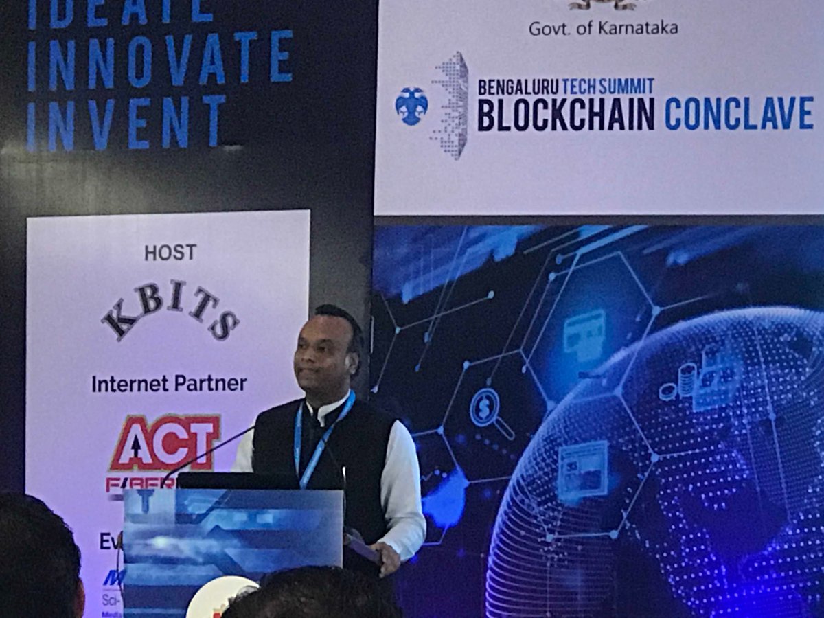 “ Policymakers always do catch up with technology and that’s where Karnataka is different.” says <a href="/PriyankKharge/">Priyank Kharge / ಪ್ರಿಯಾಂಕ್ ಖರ್ಗೆ</a> IT BT Minister at concluding conference to award winning startups of India’s largest BlockchainHackathon held last month at Bengaluru <a href="/blrtechsummit/">BengaluruTechSummit</a> #blockchainConclave