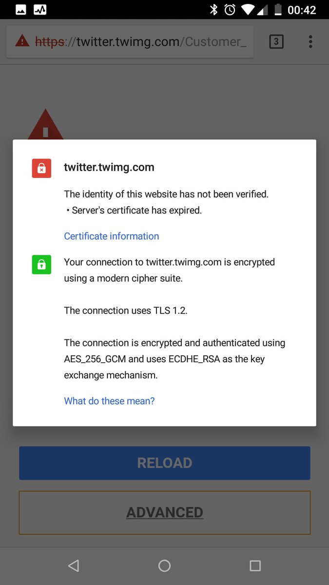 McAllisterWeb's tweet photo. Hey @TwitterBusiness, I got your email today to complete a survey, but it looks like you have an expired certificate (Feb 9th) on the site hosting the survey. Please let me know once it's replaced and I'll complete it. https://t.co/BD7GWRgPNE