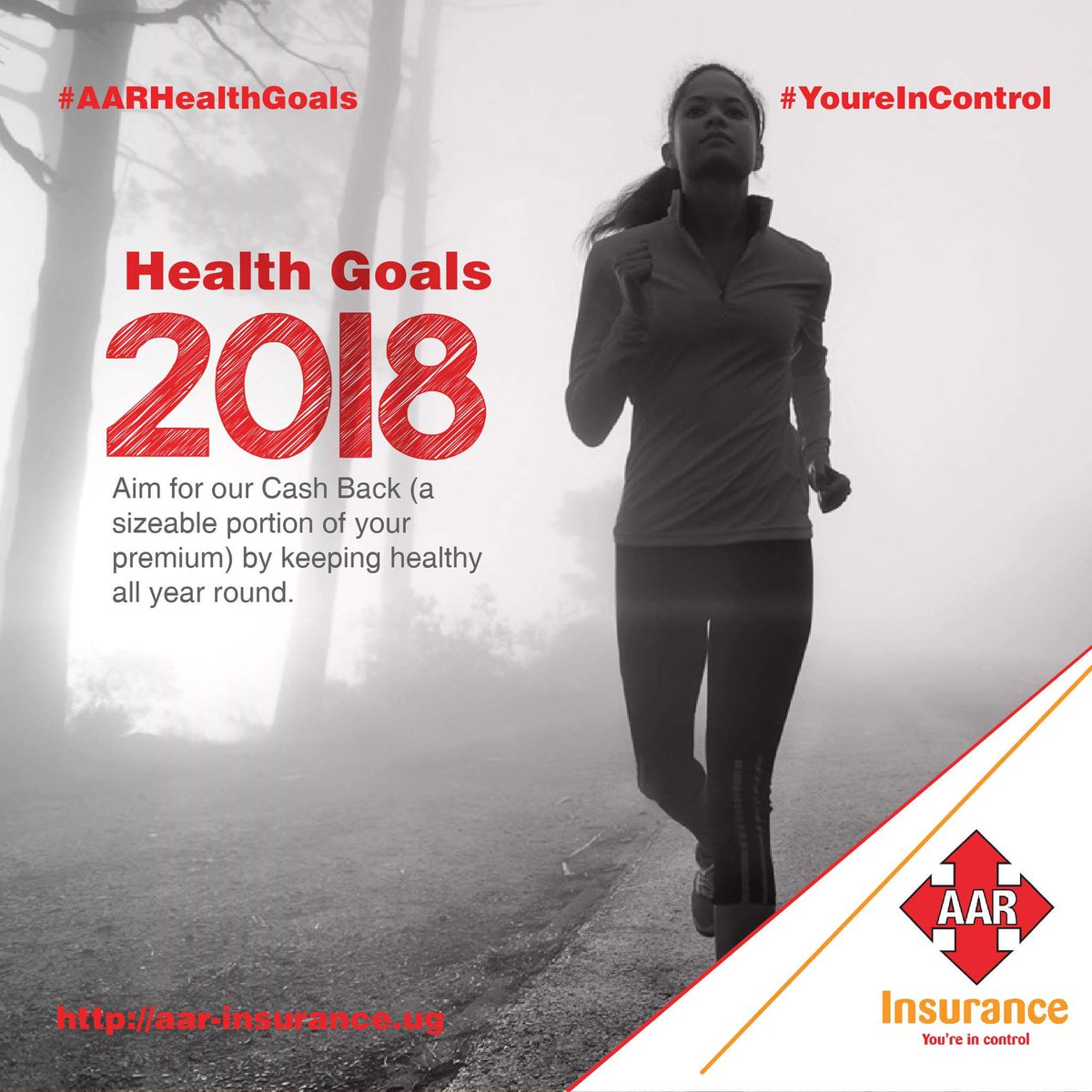 AARInsuranceU's tweet photo. #AARCashBack
A healthy attitude is contagious but don't wait to catch it from others. Be a carrier.
We give you back part of your premium if you don't fall sick for a full year courtesy of the AAR cashback benefit.
#YoureInControl #AARHealthGoals https://t.co/EklwY38QtN