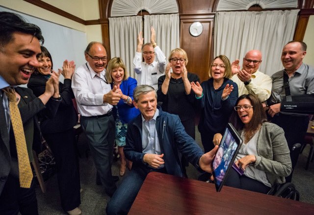 Wilkinson4BC's tweet photo. This is what energy and momentum looks like. Congratulations to an old friend and newest member of our team, @benstewartbc, MLA-Elect for Kelowna West. 

Together we'll stand up to this reckless NDP gov't and stand up for British Columbia! #bcpoli https://t.co/h4ImzJwXbd