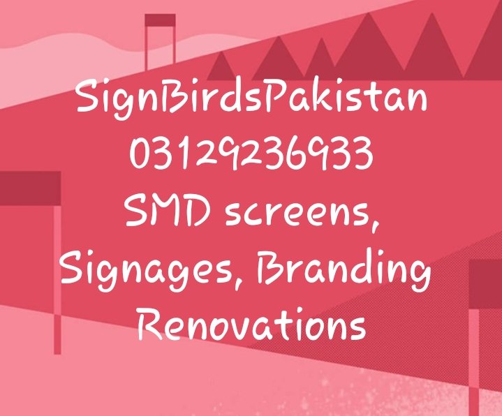 SignBirdsPk's tweet photo. #signage #signboards #branding #kiosk #promotions #promotionalproducts #marketing #led #smd #ledsign #ledsignboard #cladding #glass #aluminium #alucobond #ledsignboard #flexsign #3m https://t.co/XepGuHV9uN