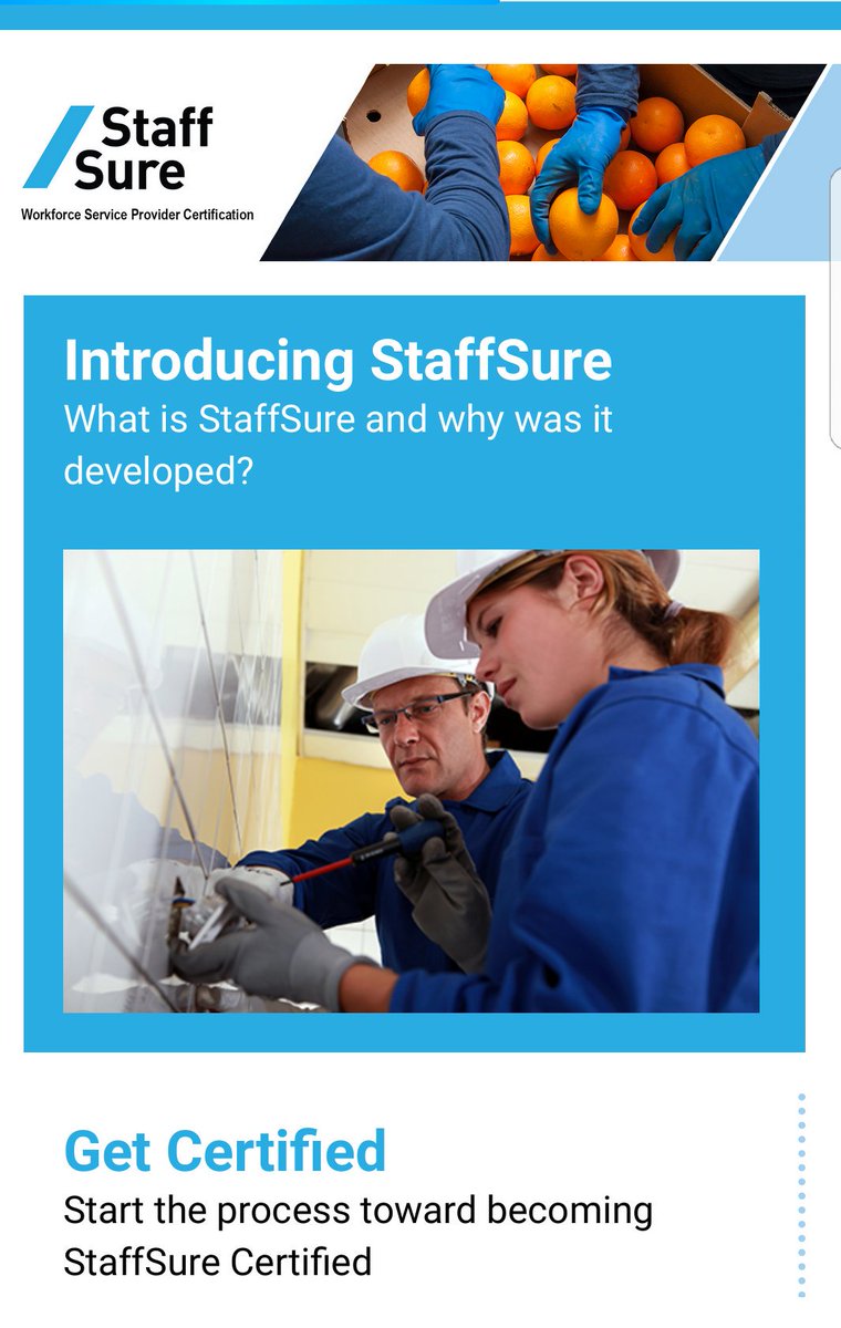 ACharlesCameron's tweet image. Are you a 'labour hire' provider or buyer and you want to prove or confirm business and owner  integrity across Fair Work, Safety, Immigration, Financial and Accommodation now you can. Go to staffsure.org and get certified proof and entrench our professional reputation!