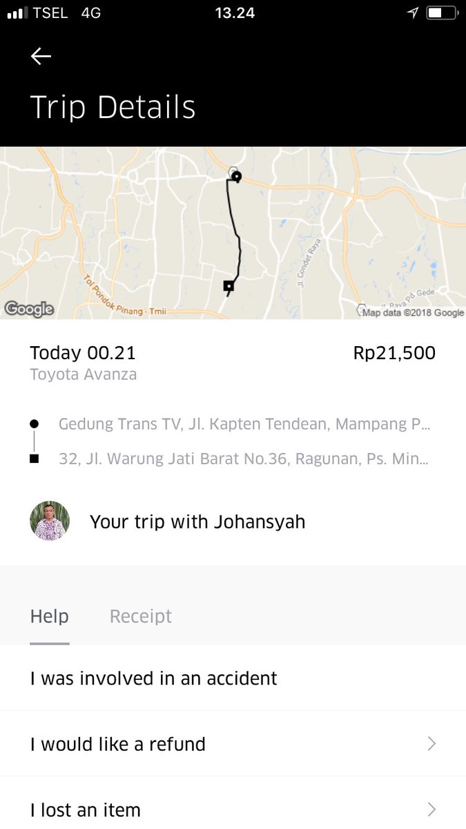 sis_caaa's tweet photo. @Uber_IDN saya tidak bisa hub drivernya krn smlm pake message by aplikasi uber. tolong di trace dong.. nama driver Johansyah (3) https://t.co/rF2tDd5pF8