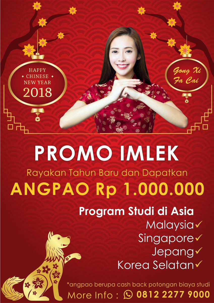 Happy New Year Chinese.
Gong Xi Fa Cai