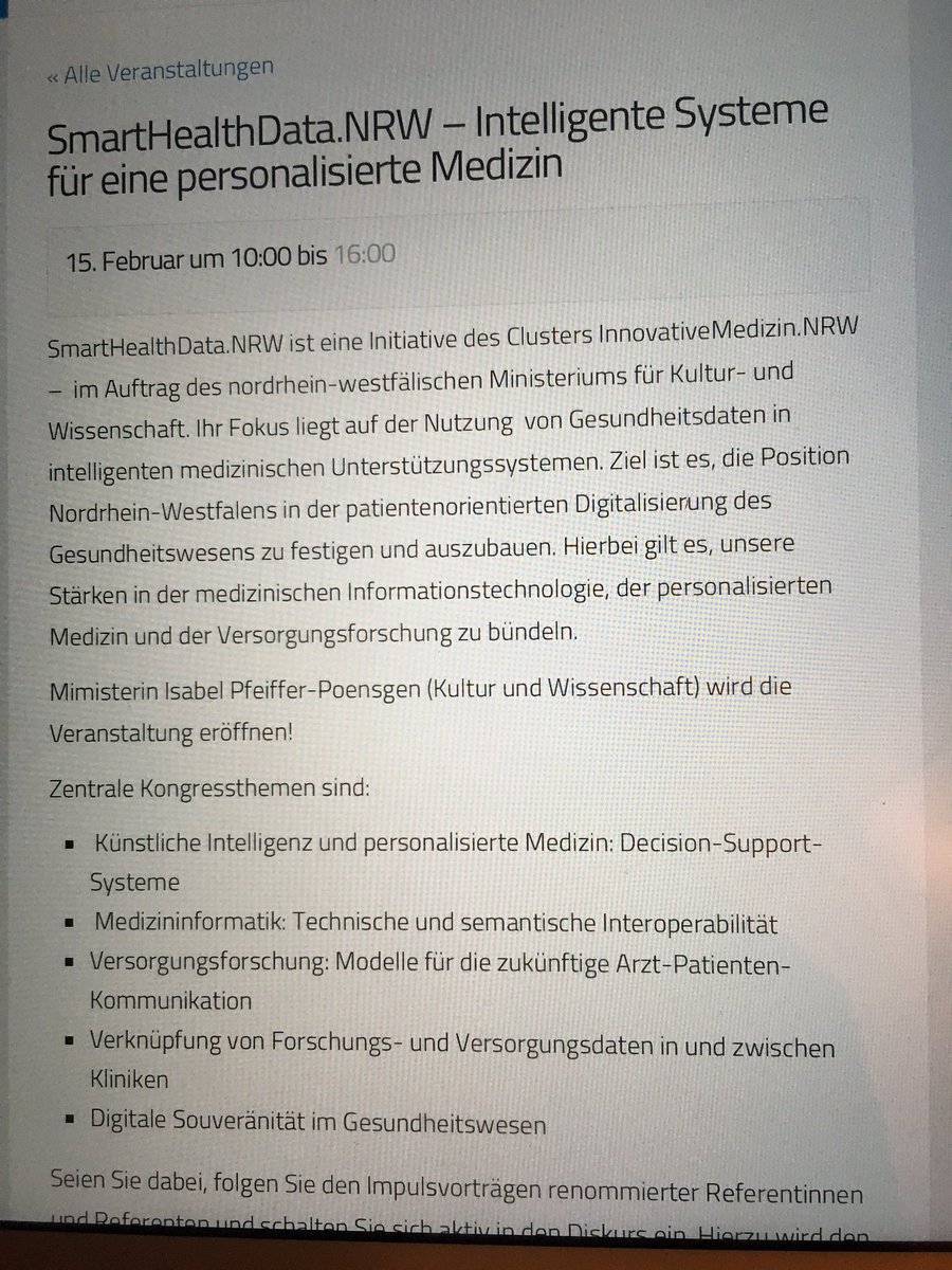 MirjamBauer's tweet photo. Heute in #Düsseldorf: #SmartHealthData.NRW - Intelligente Systeme, personalisierte Medizin, künstliche Intelligenz https://t.co/FcDLuT5Gjg https://t.co/HDBG0uNdS3