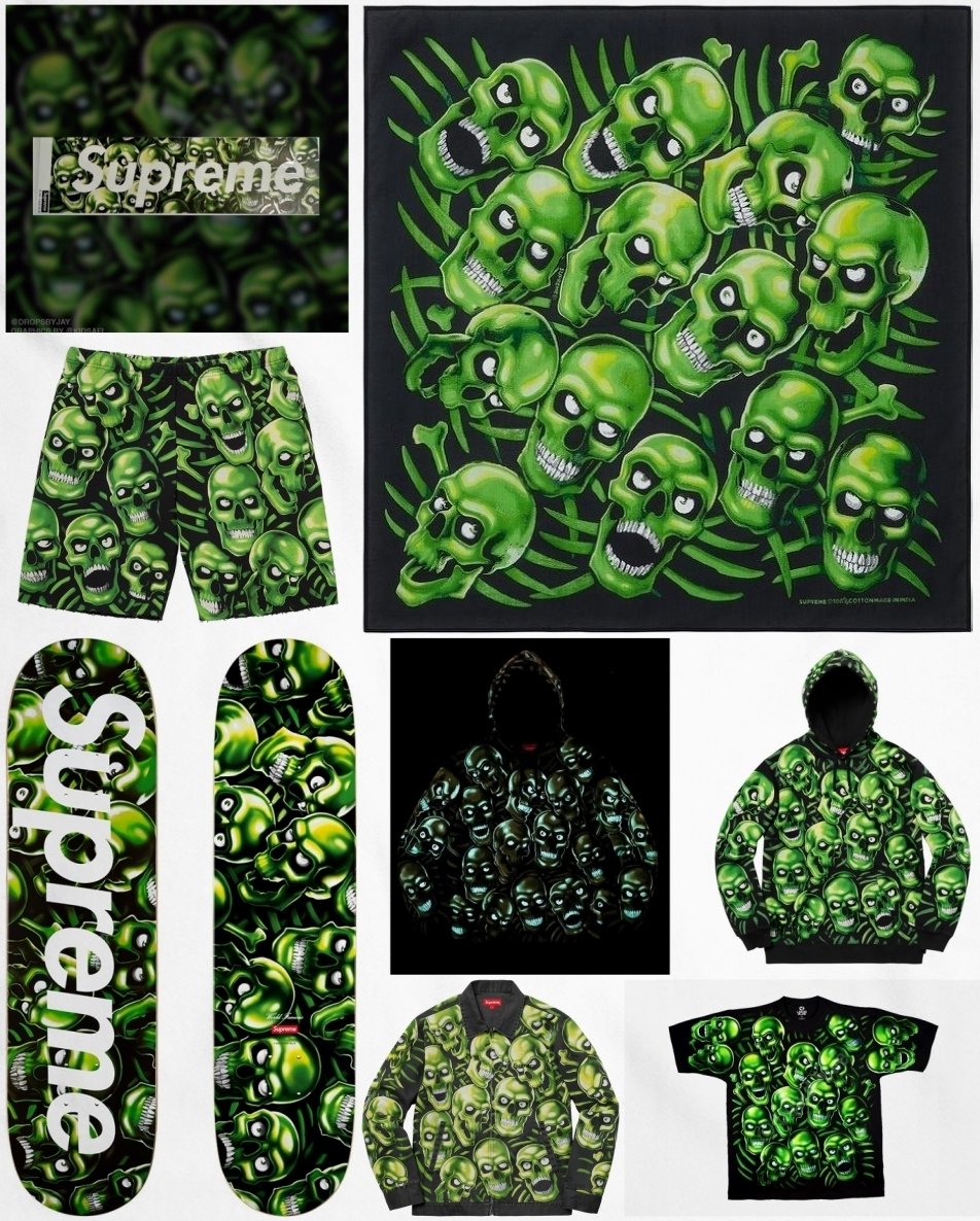 skull supreme sticker