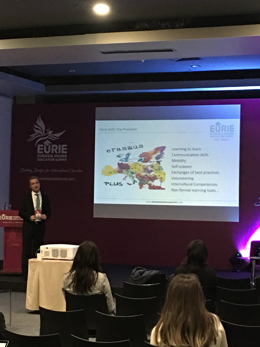 EURIESUMMIT's tweet photo. Erasmus+ Program: Youth Strategy for Employment and Entrepreneurship #emeraldroom #EURIE2018 #internationaeducation @AbdullahGul_UNV @Turkishnationalagency https://t.co/12xJ9HLQqp