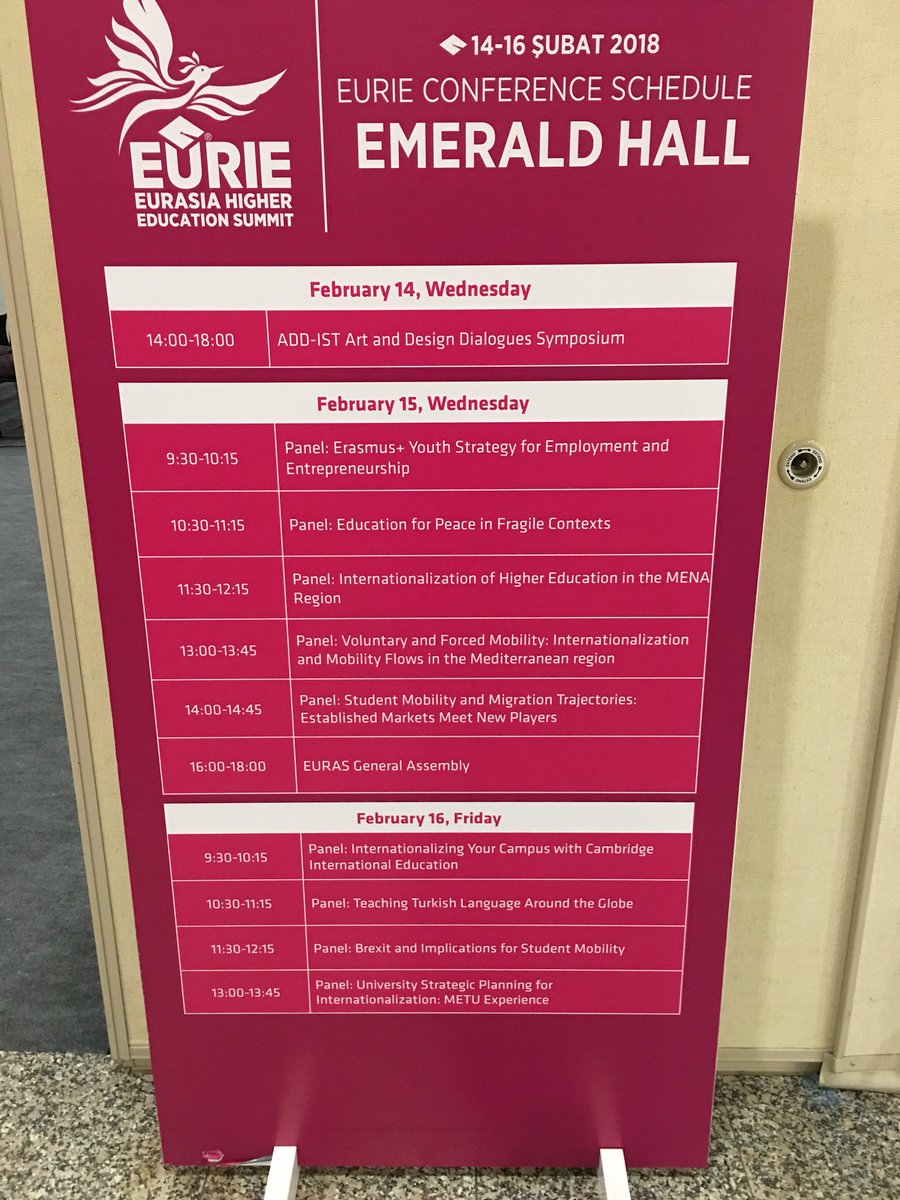 EURIESUMMIT's tweet photo. Erasmus+ Program: Youth Strategy for Employment and Entrepreneurship #emeraldroom #EURIE2018 #internationaeducation @AbdullahGul_UNV @Turkishnationalagency https://t.co/12xJ9HLQqp