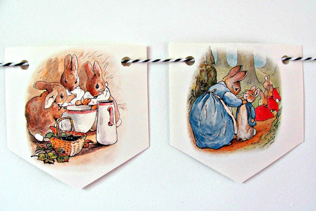 ClaireWDesigns's tweet photo. Peter Rabbit nursery. Beatrix Potter party decoration. Animal paper garland. Baby shower gift. Child birthday gift. Nostalgic decor. https://t.co/rMiNebvyWi #babyshower #nursery #baby #crafthour #remadehour #bunting #garland #party https://t.co/xTsrLIqsXv