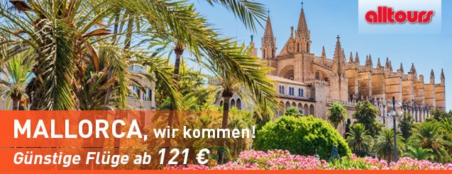 tripado's tweet photo. Freut Ihr Euch auch auf den Frühling ? Dann haben wir das Richtige für Euch. Sagt dem Winter schon jetzt ade und ab gehts nach Malle mit den preisgünstigen Flugangeboten des Reiseveranstalters #Alltours. Abflüge sind ab vielen deutschen Flughäfen möglich. https://t.co/kPOI273wbe