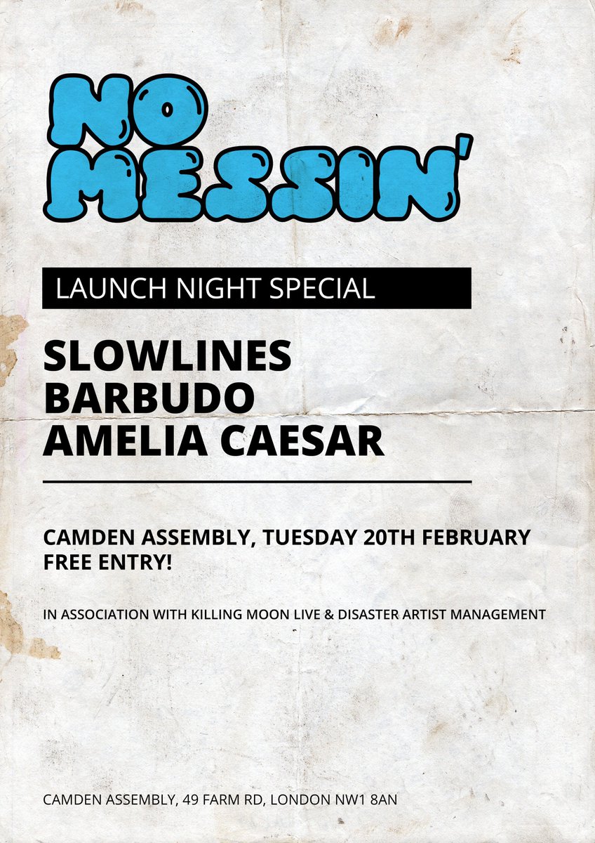 NoMessinLive's tweet image. ⚡ We are absolutely delighted to announce our opening act will be folk singer-songwriter Amelia Caesar! ⚡

FREE tickets:
ticketweb.uk/event/slowline…

FB Event: facebook.com/events/5605800…