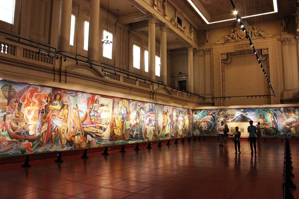 natmuseumph's tweet photo. The NM reopens the Old Senate Session Hall with the installation of the major part of Filipino Struggles Through History, also known as History of Manila, the monumental series of paintings by National Artist Carlos “Botong” V. Francisco (1912-1969).

https://t.co/b1biNvp33U https://t.co/bVrExaFiJp