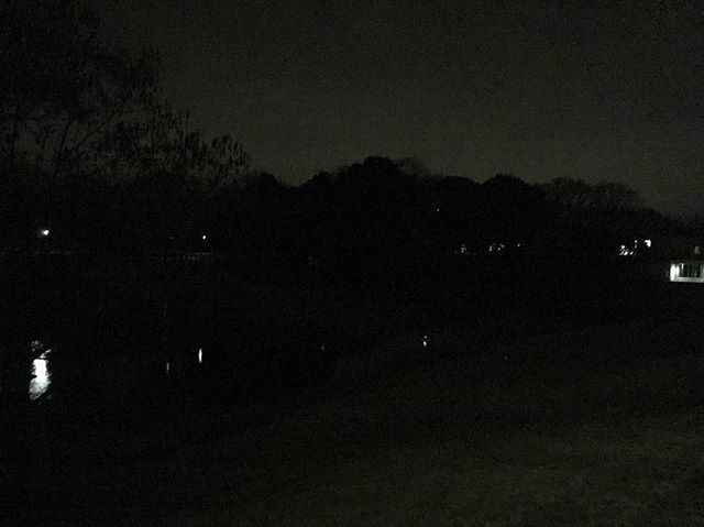 koluker's tweet image. Nighttime walk around Kamoike because I’m crazy and like staying at school past 9pm during spring break #codeallthethings