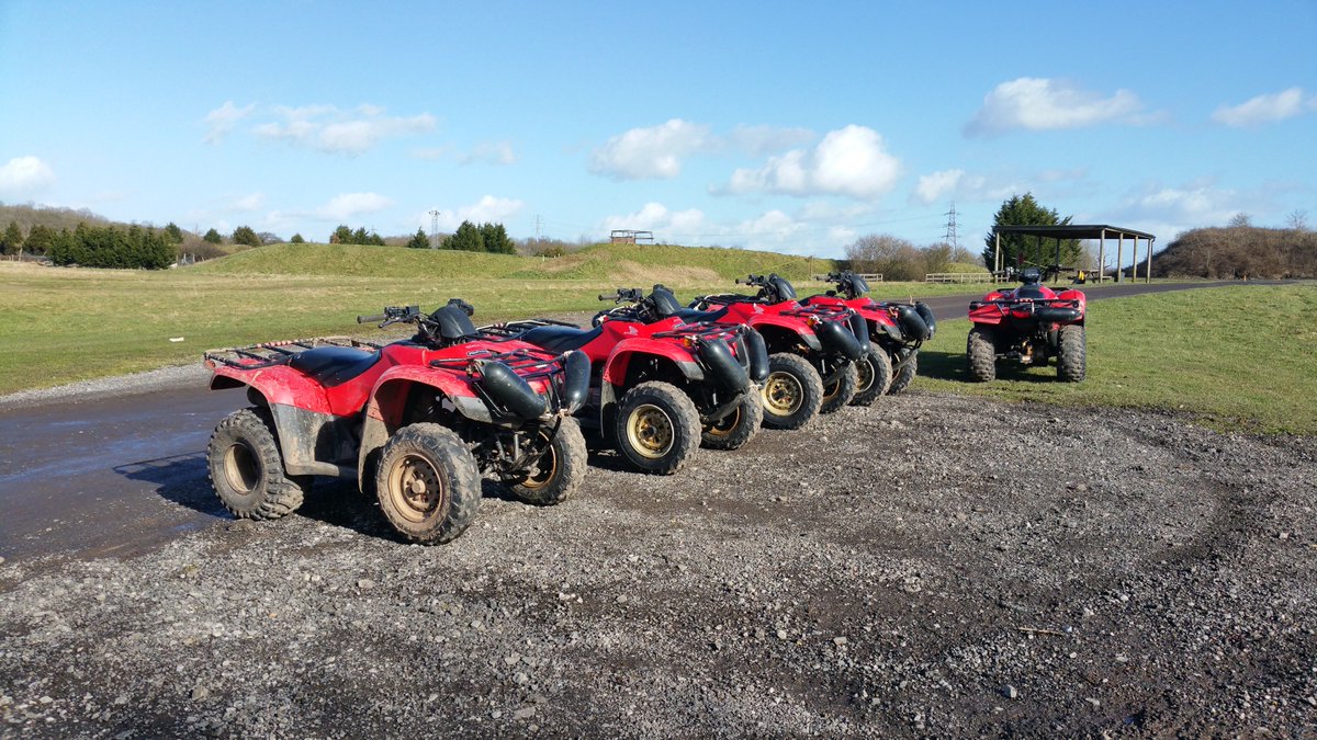 All lined up ready for some muddy fun!!! <a href="/AdSportsWarwick/">Adventure Sports</a> for some quad biking with <a href="/AngieHodson62/">Angie Hodson</a> #FYBMX