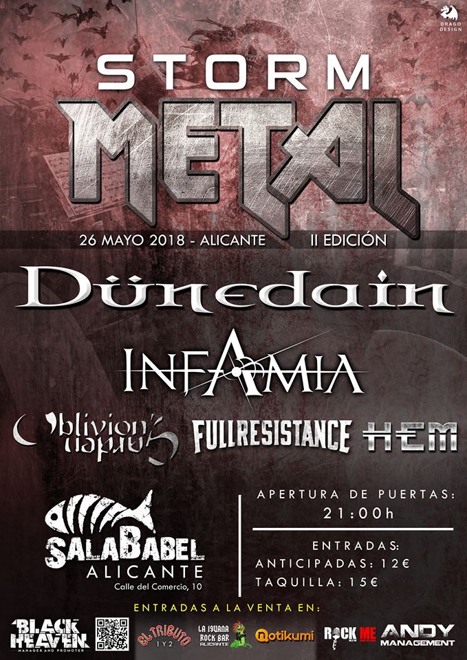 🔥 NUEVAS FECHAS TOUR  2018 "NADA QUE PERDER"🔥

Tenemos el placer de anunciar que Fullresistance formara parte del  II Festival Storm Metal compartiendo cartel con estas pedazo de bandas: 
🤘 #Dünedain, #Infamia, <a href="/Oblivion/">Oblivion ❤️💚💛💙🧡💜</a> y #Hemband🤘