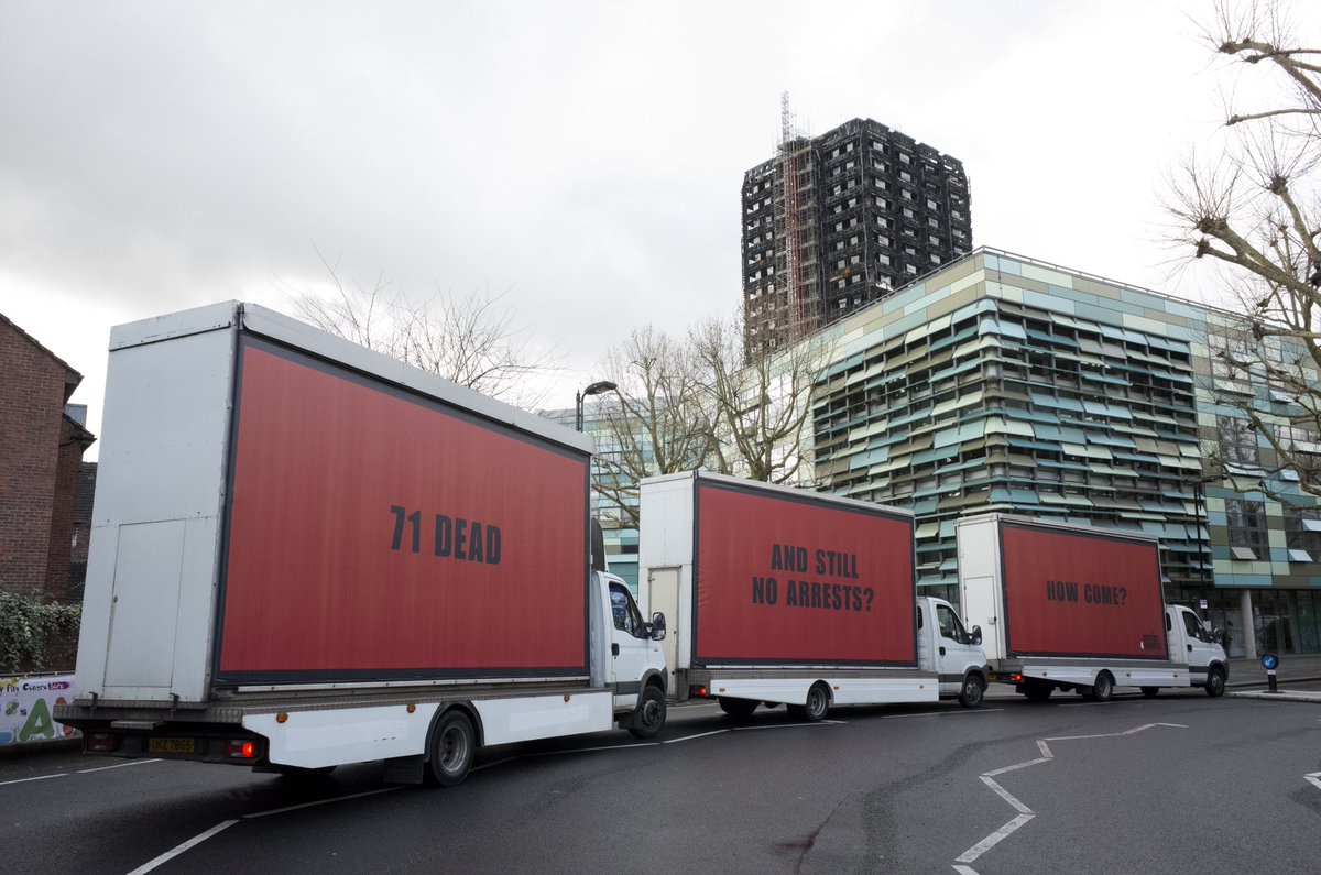 3 Billboards Outside Grenfell, London

Listen to all our voices now; we demand #Justice4Grenfell

Please Retweet