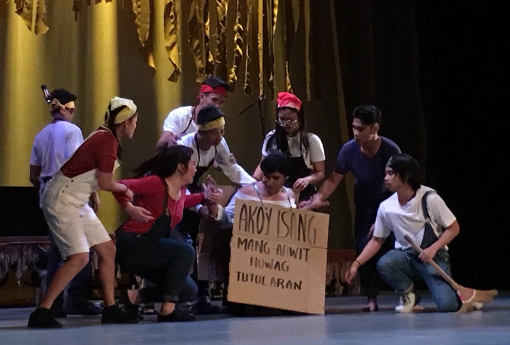 theAdAstra's tweet photo. The students of Jaime Hilario Integrated School—La Salle in Bagac, Bataan entertain the crowd through the Office of Culture and Arts’ production of “J” at the SDA Theater as part of this year’s Lasallian Arts Month Playbill.
#OneOCA https://t.co/eXxgTMsiQi
