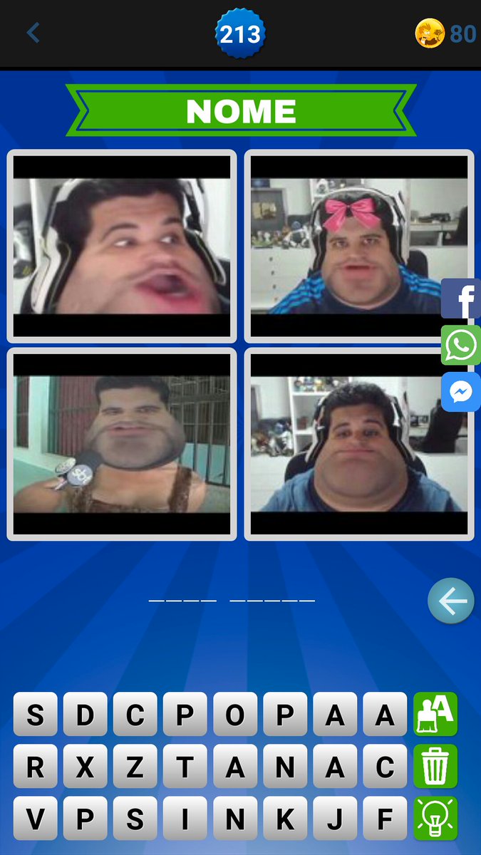 Ai Dava, um teste pra você ver se conhece os memes. O nome do jogo é 4 fotos 1 meme.

play.google.com/store/apps/det…

#DAVAJONAS