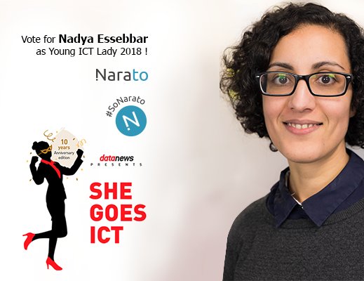 You can still vote for our candidate Nadya Essebbar as Young ICT Lady 2018!
buff.ly/2ErDKZ4
#sonarato
