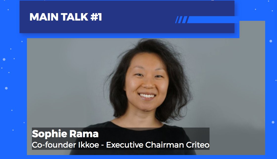 TakeoffTalks's tweet photo. C'est bientôt notre premier #TakeOffTalks🚀 pour cette Edition 2018 - Main Talk #1 avec Sophie Rama co-founder de Ikkoe et Executive Chairman à Criteo "Product Personalisation & Industry 4.0" https://t.co/YxyKY4l1jc