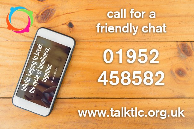 Talk_TLC's tweet photo. We are inviting anyone who feels socially #isolated, or would just like a chat with one of our Social Volunteers to pick up the phone and give us a call -- we're a friendly bunch who love to talk and listen! 💚 #TalkTLC
👉👉 01952 458582 👈 
#endloneliness https://t.co/wCJ82yHxFa