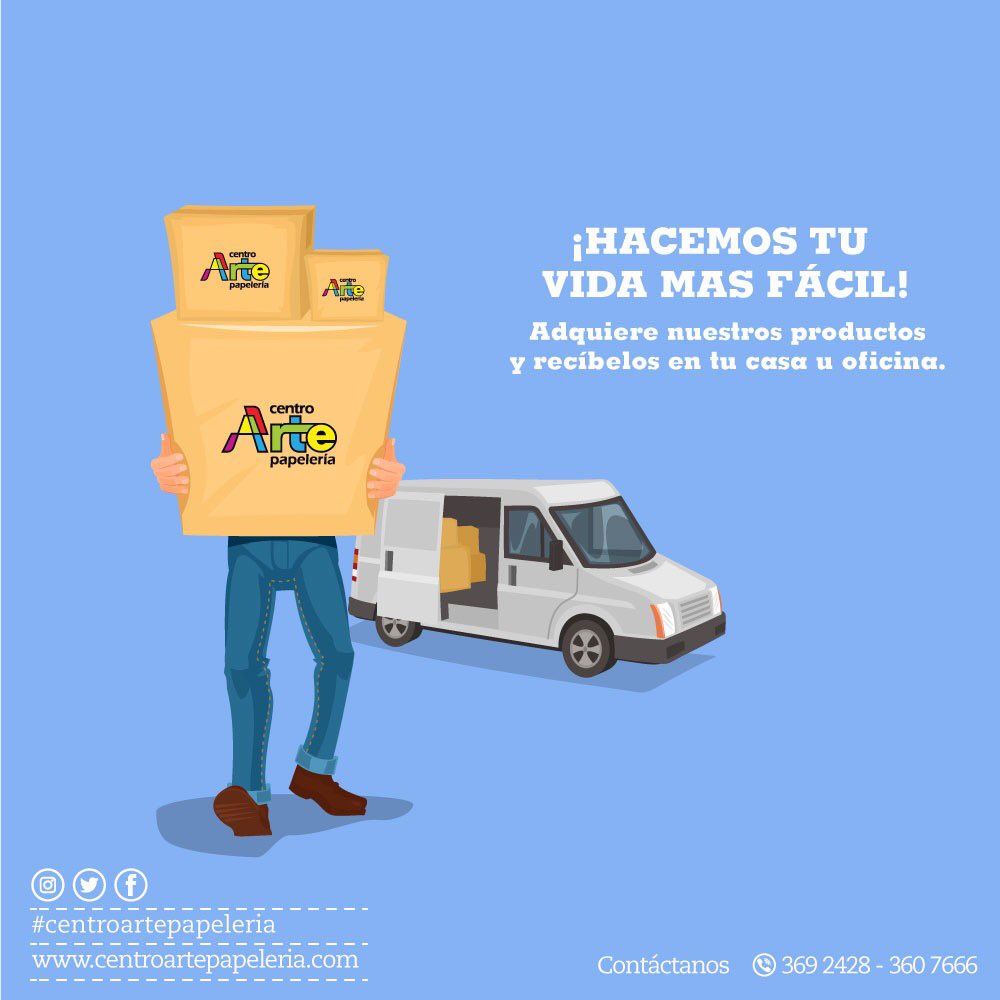 CentroArtePapel's tweet photo. No tienes que salir de casa para recibir tus productos. Contáctanos y recíbelos directamente en tu casa u oficina. 🏠🛵
.
.
#centroarte #domicilios #papeleria #barranquilla #arte #diseño #like4like #follow4follow #art #desing #arquitectura https://t.co/NVFPf0KEFc