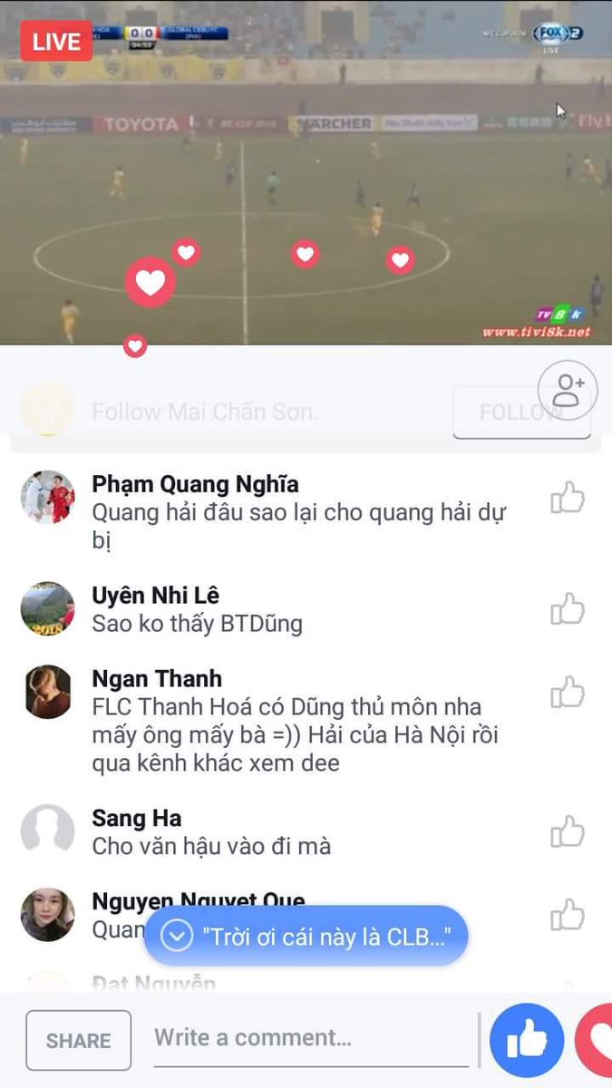 The effect of #AFCU23=more people notice🇻🇳⚽️1match just b4 #TET,on national stadium,in #AFCCup(C2 club level)but dont know how many people watch the real #football or just watch👀#TienX Bui Tien Dung😂#FLCThanhHoa a'National team'but audience still think that is #U23Vietnam😀