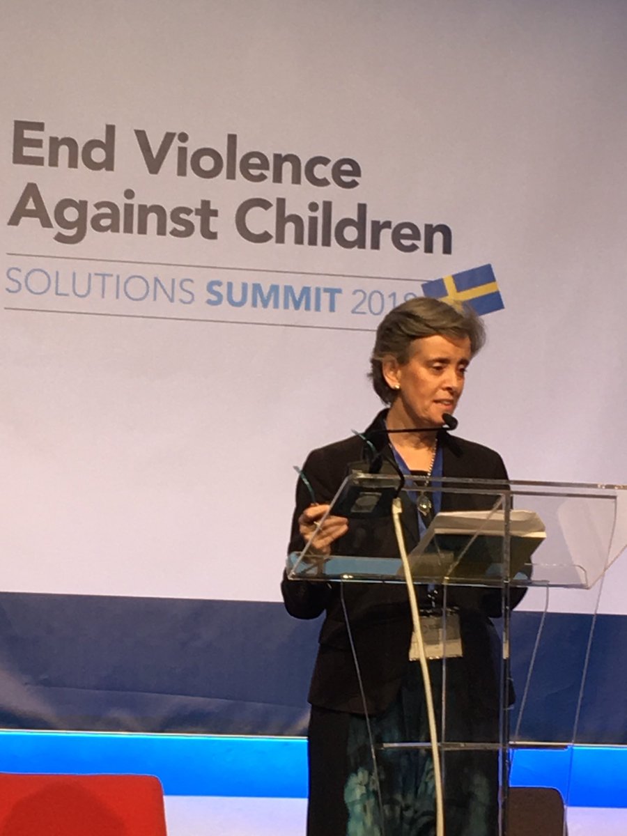 LEGEND OF CHILD PROTECTION: @SRSGVAC Marta Santos Pais, UNSRSG ON VAC at #EndViolenceSWE