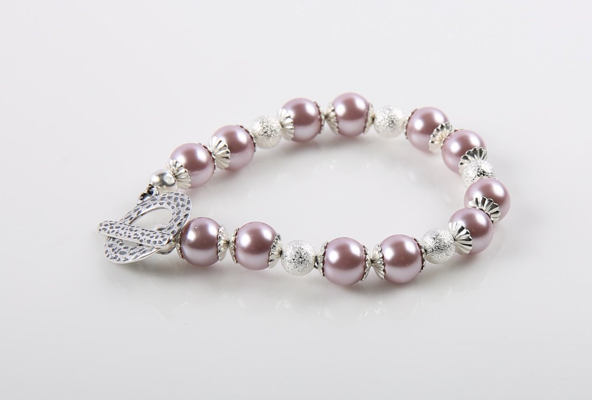 Dusty Pink Glass Pearl Bracelet, Flower Girl Bracelet, Bridesmaid Bra… tuppu.net/eea261a0 #Etsy #DaintyBracelet