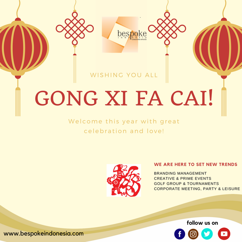 BespokeIndo's tweet photo. Wishing you always get the happiness, full of healthy, and love in this year of Dog. Happy best Chinese new year! GONG XI FA CAI!

#BRANDINGMANAGEMENT
#CREATIVE&amp;PRIMEEVENTS
#GOLFGROUP&amp;TOURNAMENTS
#CORPORATEMEETINGPARTY&amp;LEISURE
#bespokeindonesia https://t.co/C5qsq1PWlm