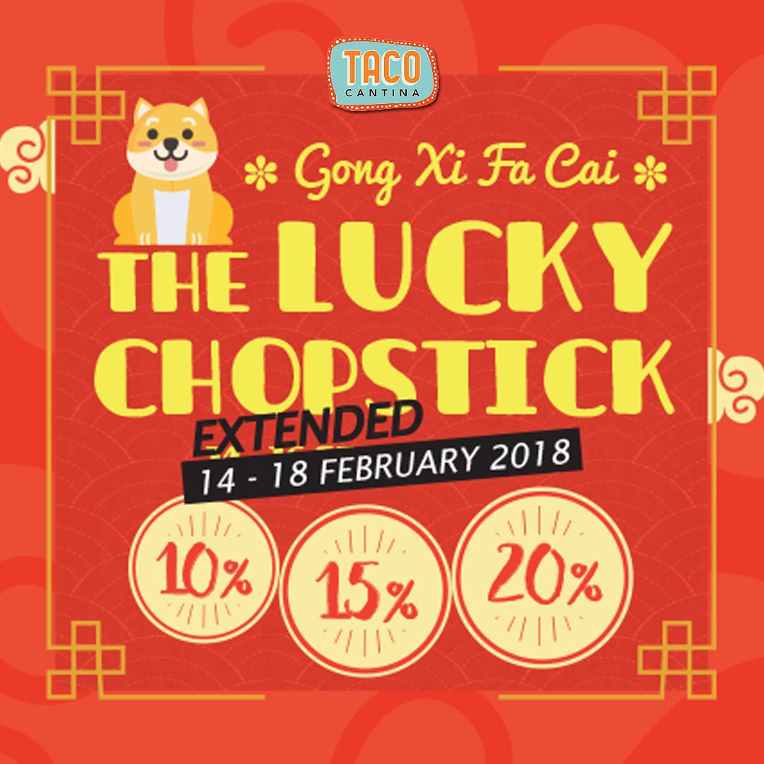 We've decided to extend the up to 20% OFF until 18 Feb 2018.