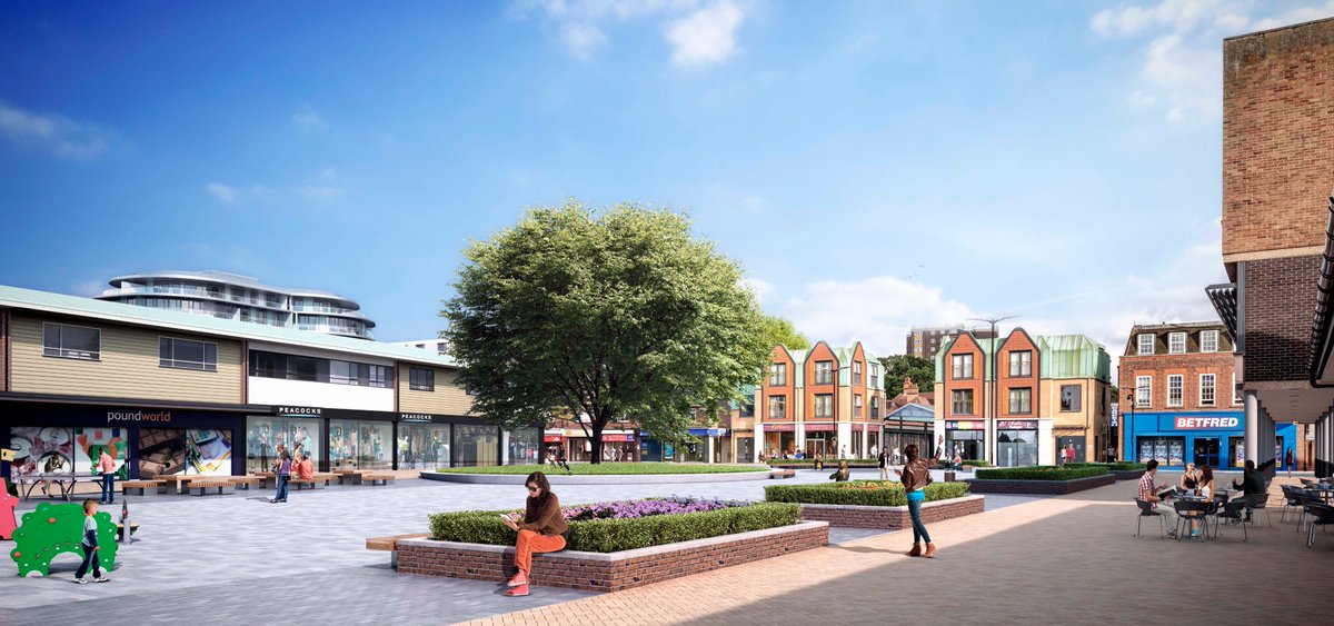 A planning application is in for the £1.2m transformation of Hatfield's town centre square: hatfield2030.co.uk/town-centre-sq…