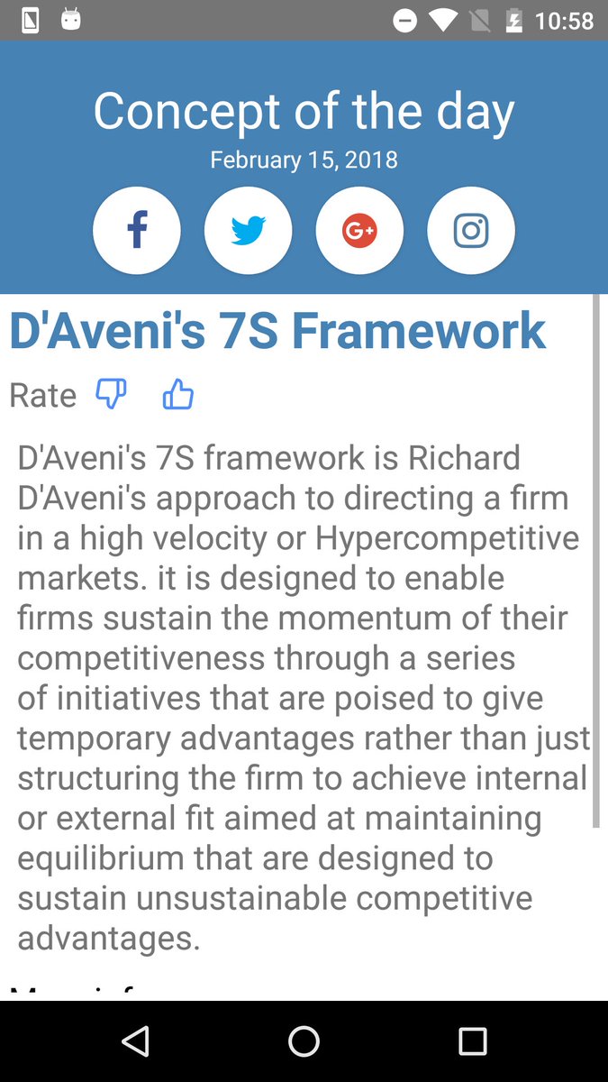concept_a_day's tweet photo. Concept of the Day: D'Aveni's 7S Framework. Free app https://t.co/CvzmWOfcaj 
 #dailyconcept #knowledge #culture #theory #interesting #sociology #psychology #marketing #business #science #arts #philosophy #learning #education #religion #technology #economics https://t.co/KhGAzghx91