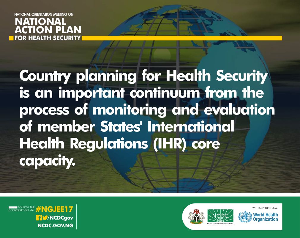 NCDC on Twitter "Country planning for Health Security is an important