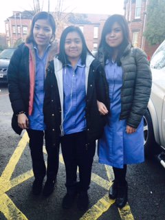 Ready for #OSCE!  Our NUH nurses -  Aljine Galura, Channette Vedeja and Monica Jose @nottmhospitals #GoodLuck