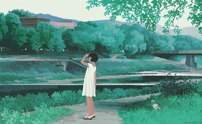 緑と白 