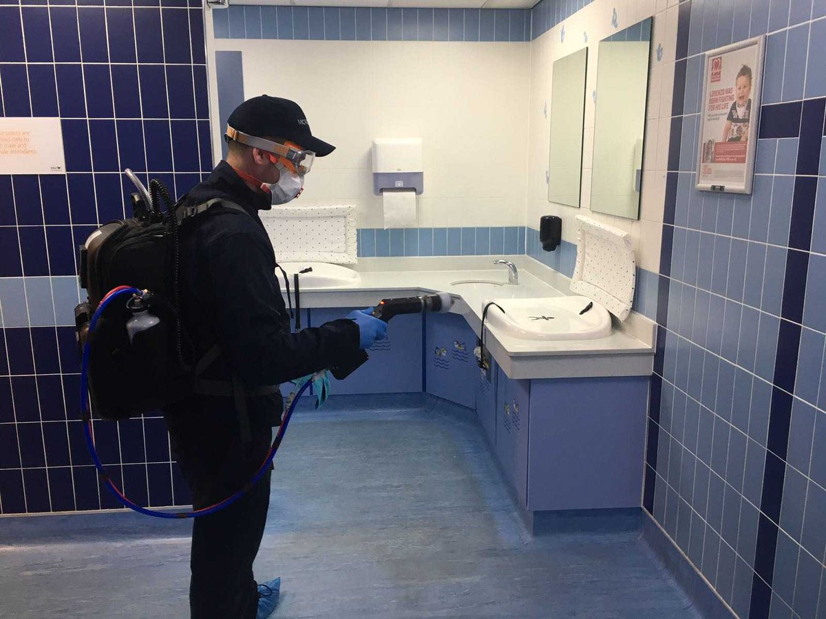 MicroShield1's tweet image. When you flush a toilet, the swirling water that removes your waste from  the bowl also mixes with small particles of that waste, shooting  aerosolized feces into the air. #microshield #infectionprevention #protectingpeople